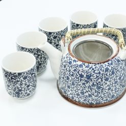 Juego de té Azul Clásico con tetera y 6 tazas