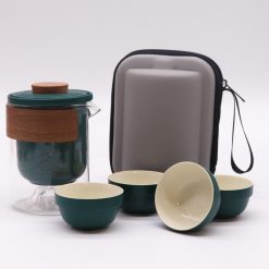 Juego de té de viaje Montaña con tetera y 4 tazas