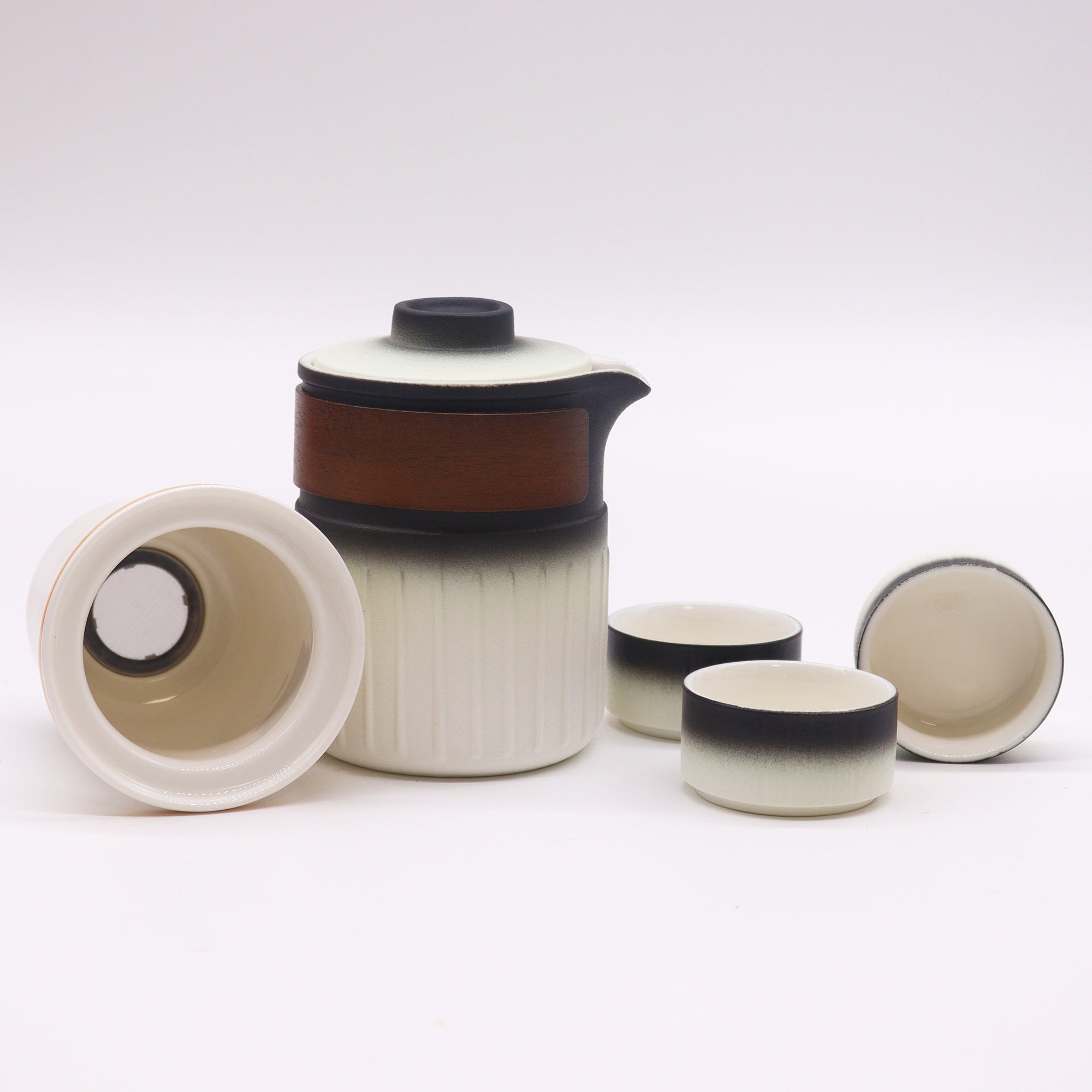 Juego de té de viaje Tres Amigos con tetera y 3 tazas - Imagen 3
