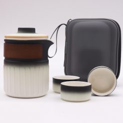 Juego de té de viaje Tres Amigos con tetera y 3 tazas