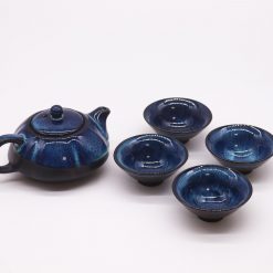 Alternative view of Juego de té Tonos Azules con tetera y 4 tazas