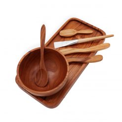 Alternative view of Kit de aplicación para mascarillas de arcilla y cera – teca