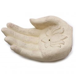 Mano portaincienso Loto – Blanco