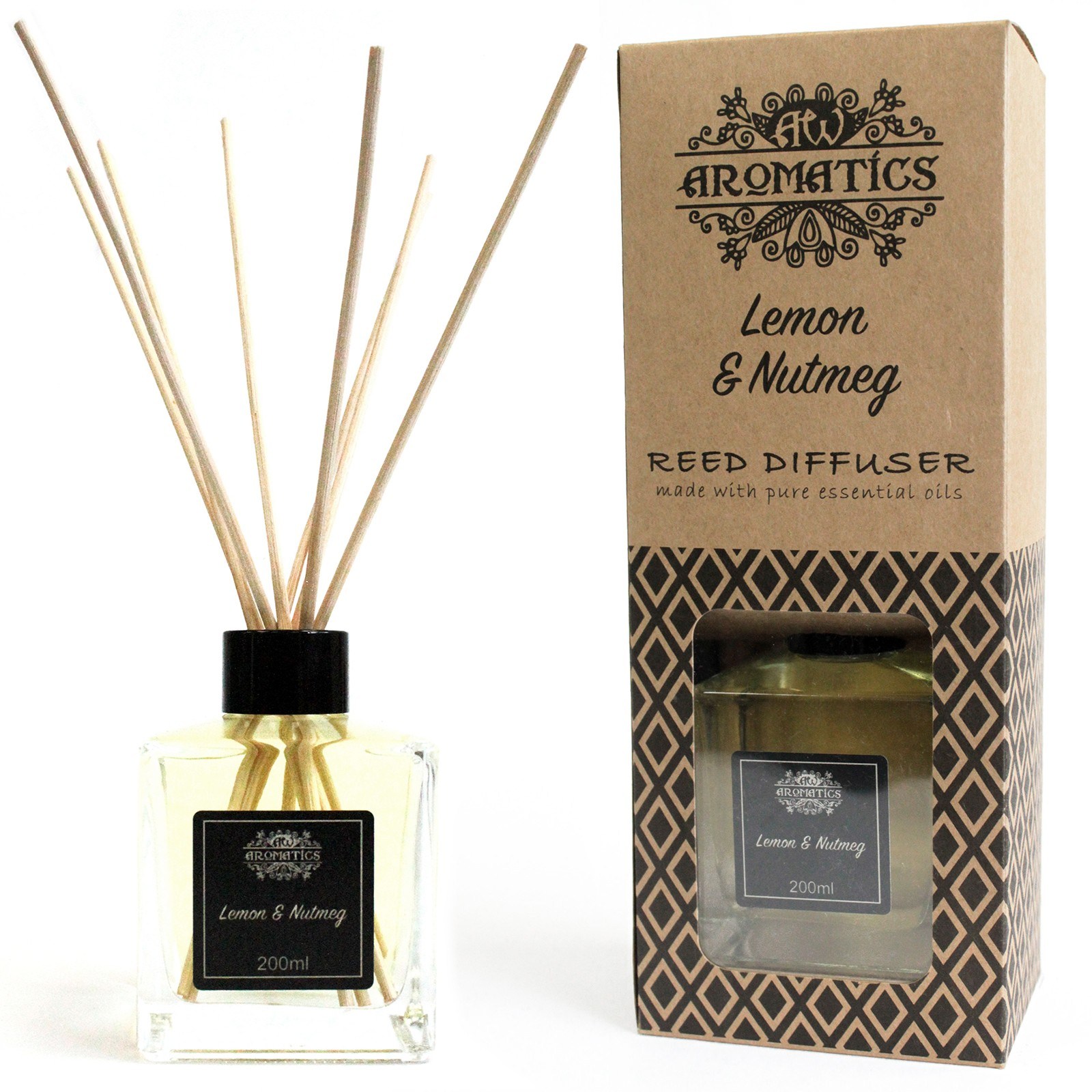Mikado de aceites esenciales – Limón y nuez moscada