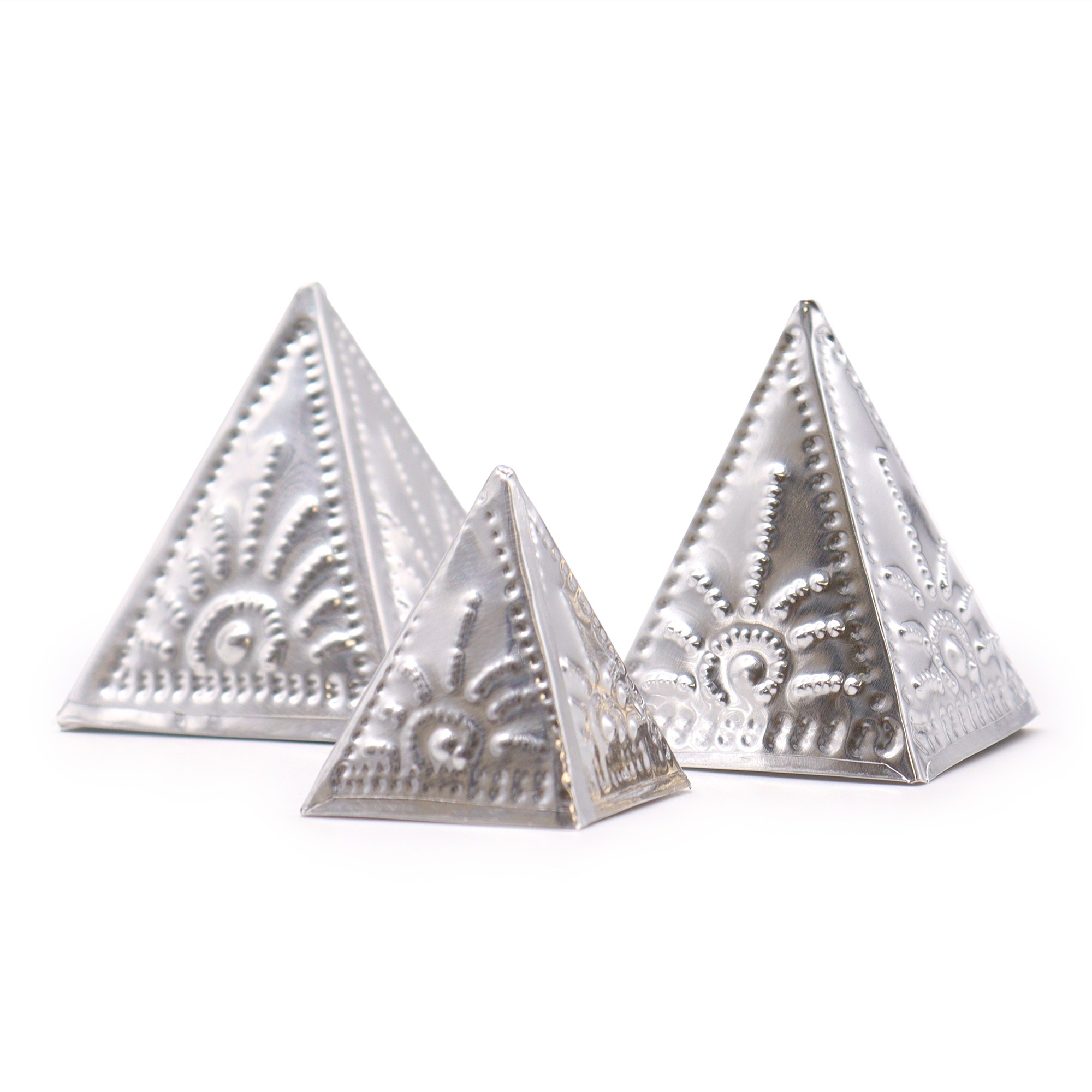 Moldes piramidales para incienso en polvo – Aluminio natural