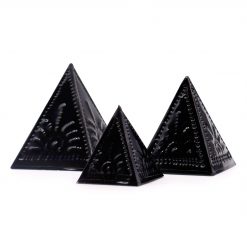 Moldes piramidales para incienso en polvo – Negro