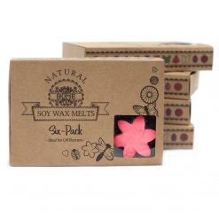 Pack de 6 wax melts de soja – Rosa clásica