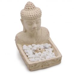 Portaincienso decorativo Buda Feng Shui crema