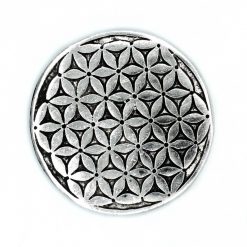 Portaincienso Flor de la Vida de aluminio pulido – 11 cm