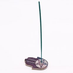 Alternative view of Portaincienso Hamsa de esteatita – Pentágono