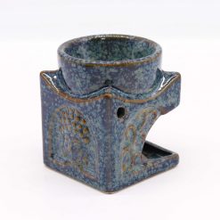 Alternative view of Quemador aromático Buda cuadrado – Azul polvo