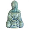 Quemador aromático Buda Sentado Azul