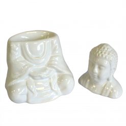 Quemador aromático Buda Sentado Blanco - Imagen 3