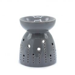 Quemador aromático calado Burbujas – Gris