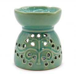 Quemador aromático cerámico Árbol de la vida – Azul