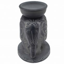 Alternative view of Quemador aromático de esteatita Elefante de pie