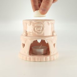 Alternative view of Quemador aromático Pastel de corazones – Rosa