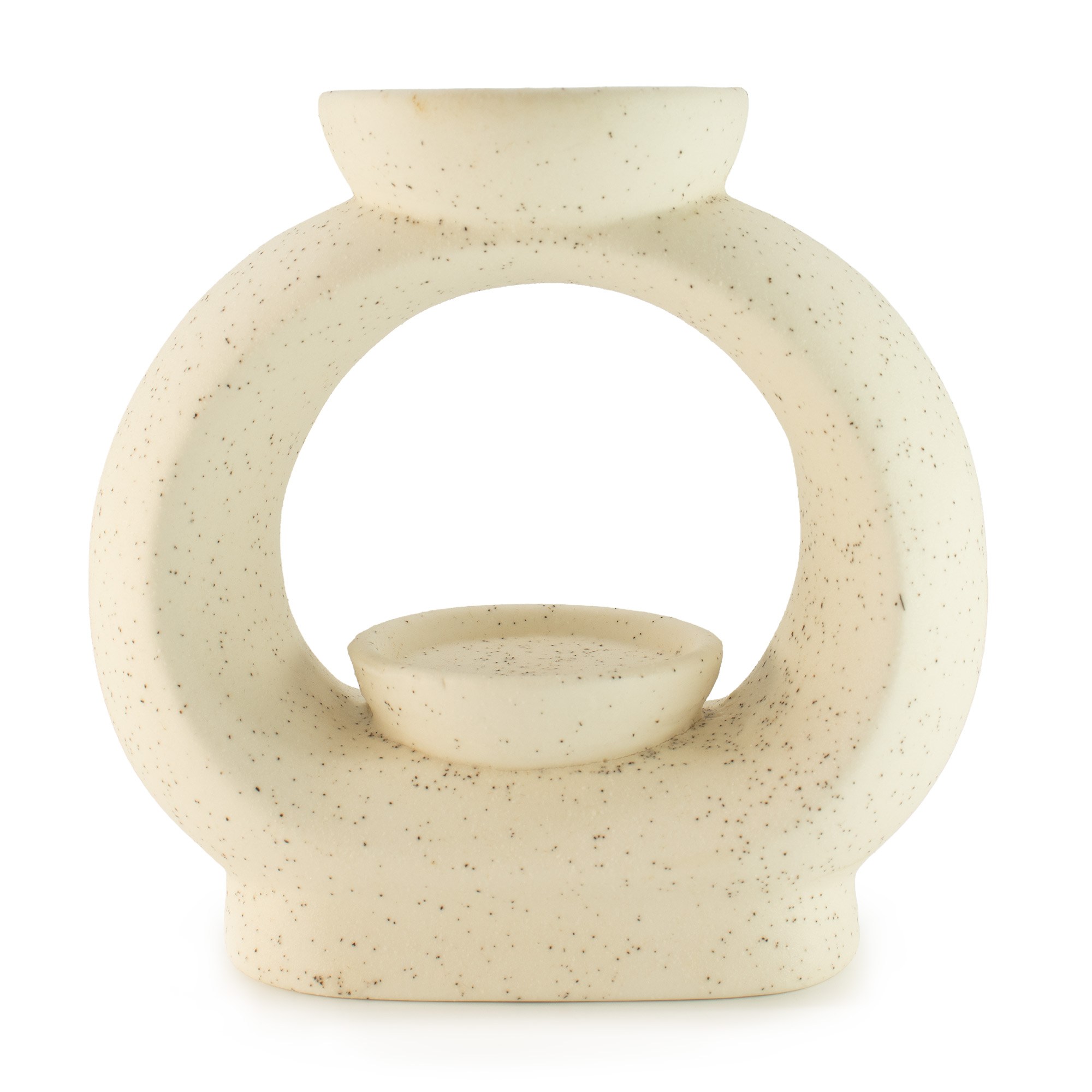 Quemador aromático Zen Marfil