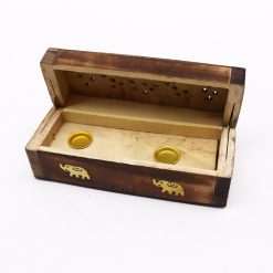 Quemador de incienso tipo caja de madera de mango – 15 cm