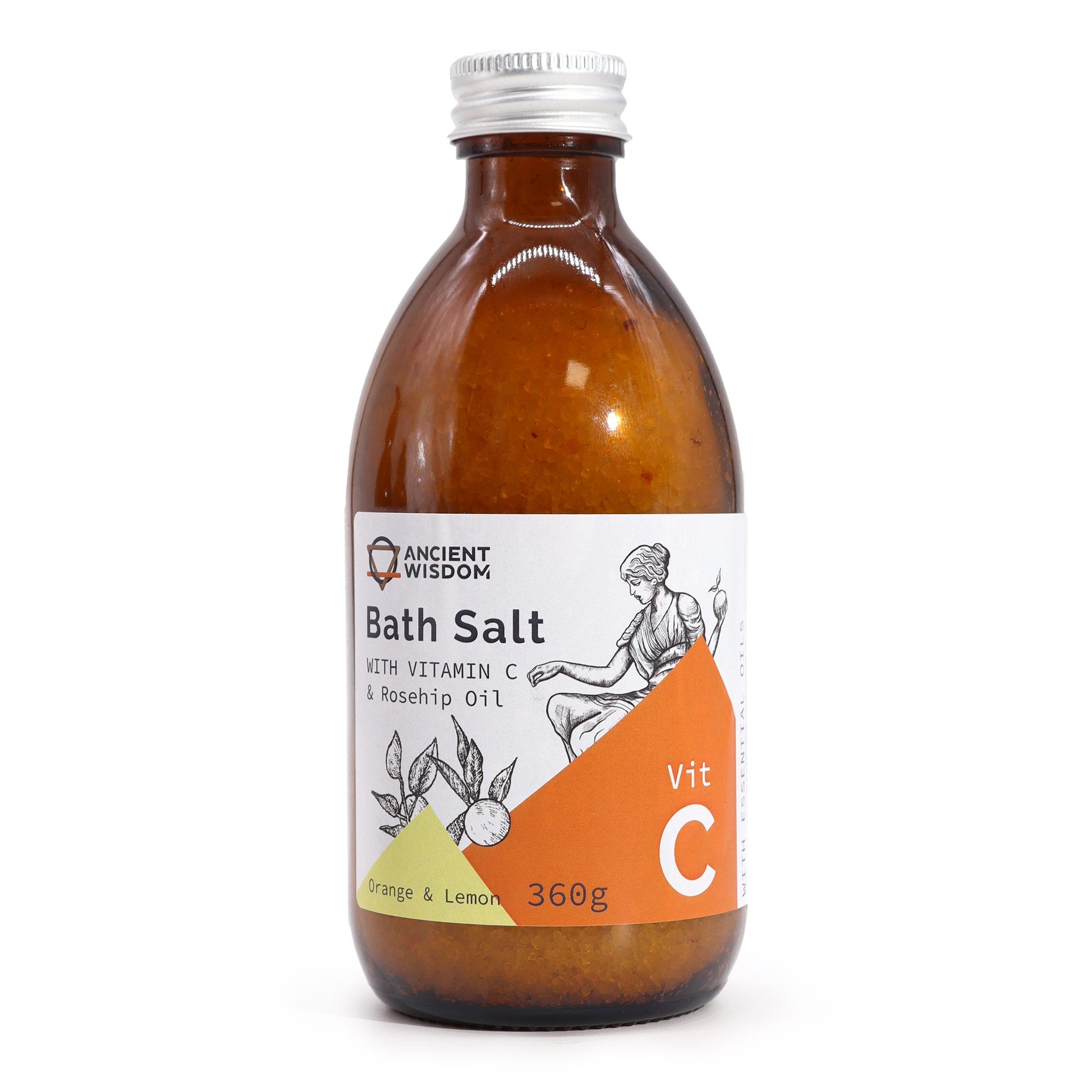 Sales de baño de naranja y limón con vitamina C