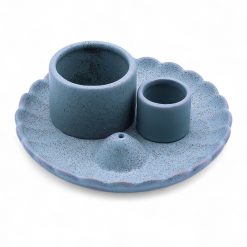 Soporte cerámico Flor de Loto para Palo Santo e incienso – Azul