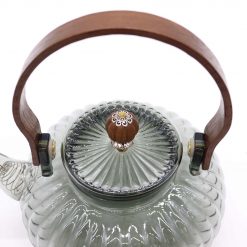 Alternative view of Tetera de vidrio Carbón Nacarado con infusor – 950 ml