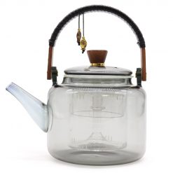 Tetera de vidrio Sistema Vapor Carbón con infusor – 1 L