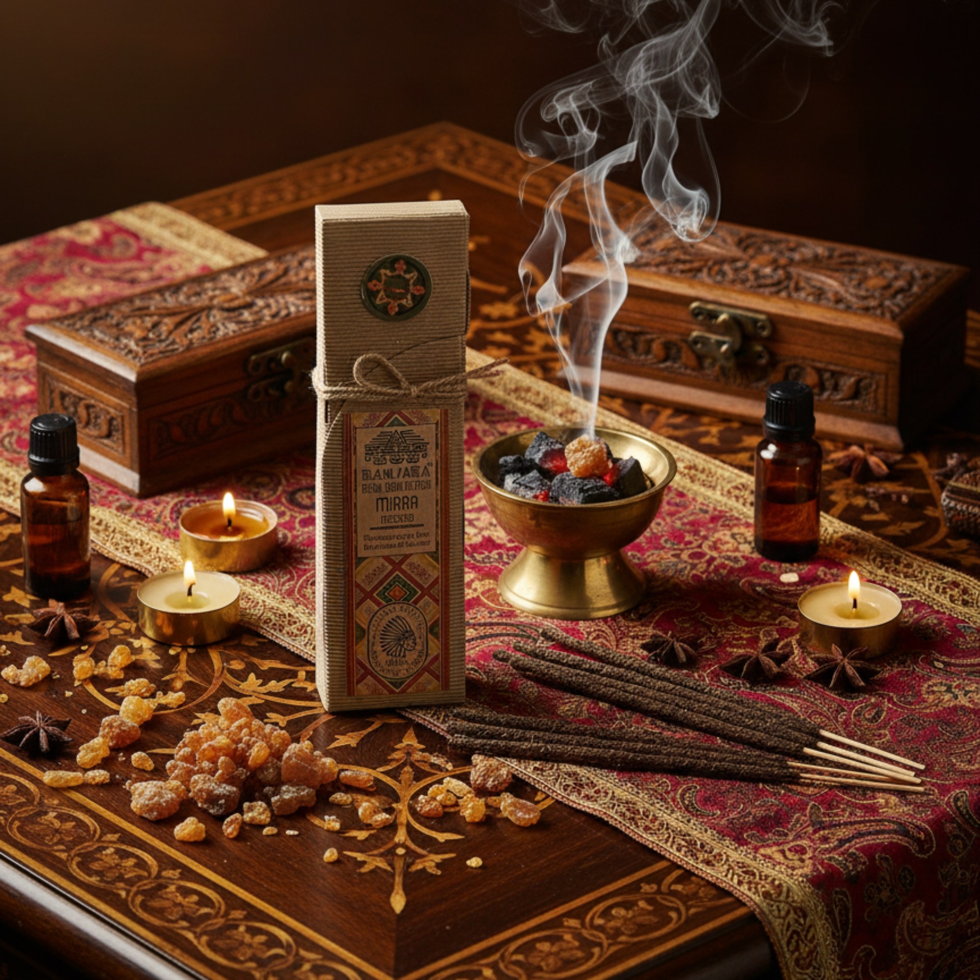 Varillas de resina ritual · Mirra - Imagen 3