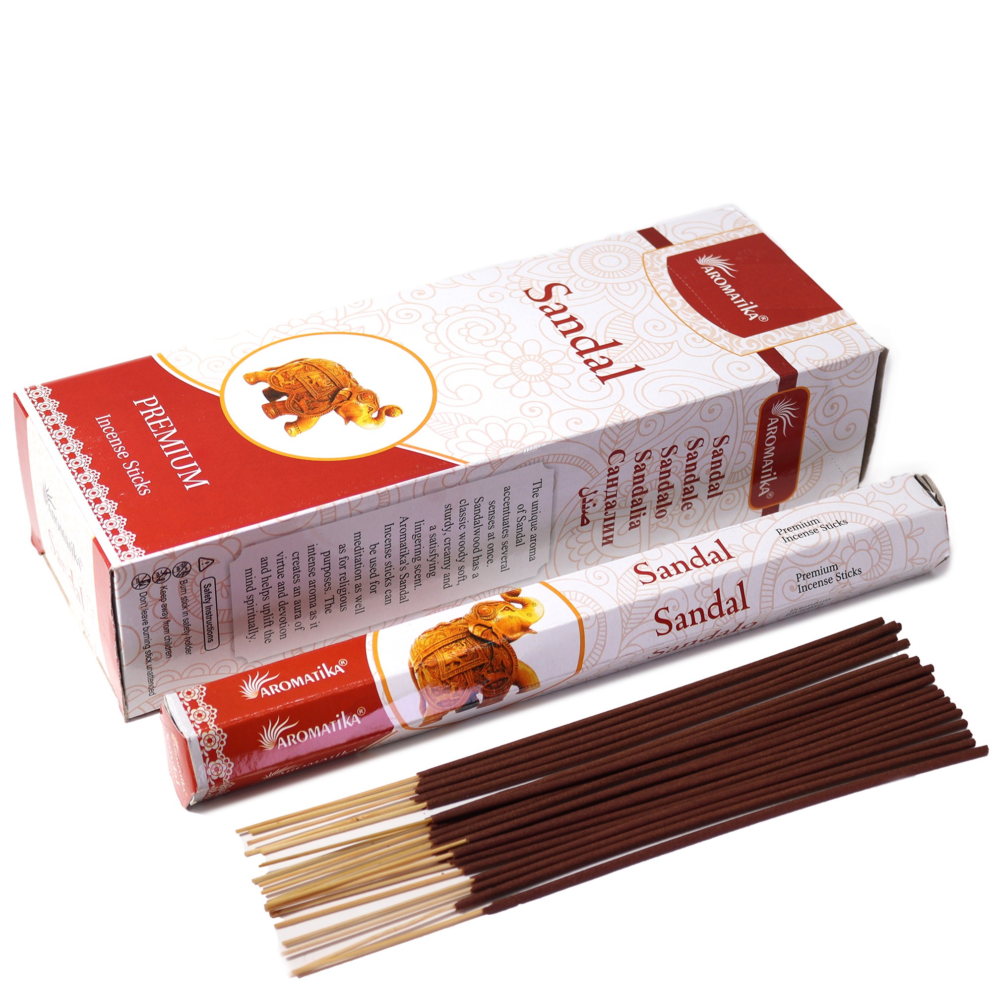 Varitas de incienso Aromatika sin carbón – Sándalo