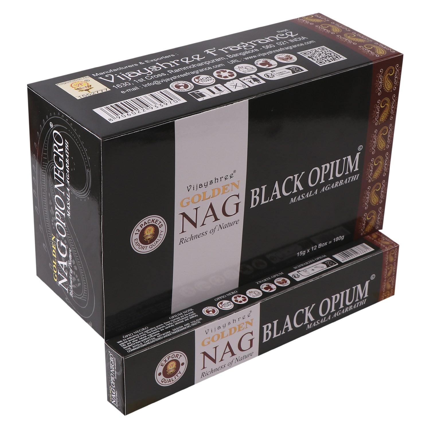 Varitas de incienso Golden Nag – Opio Negro