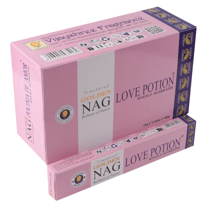 Varitas de incienso Golden Nag – Poción de Amor