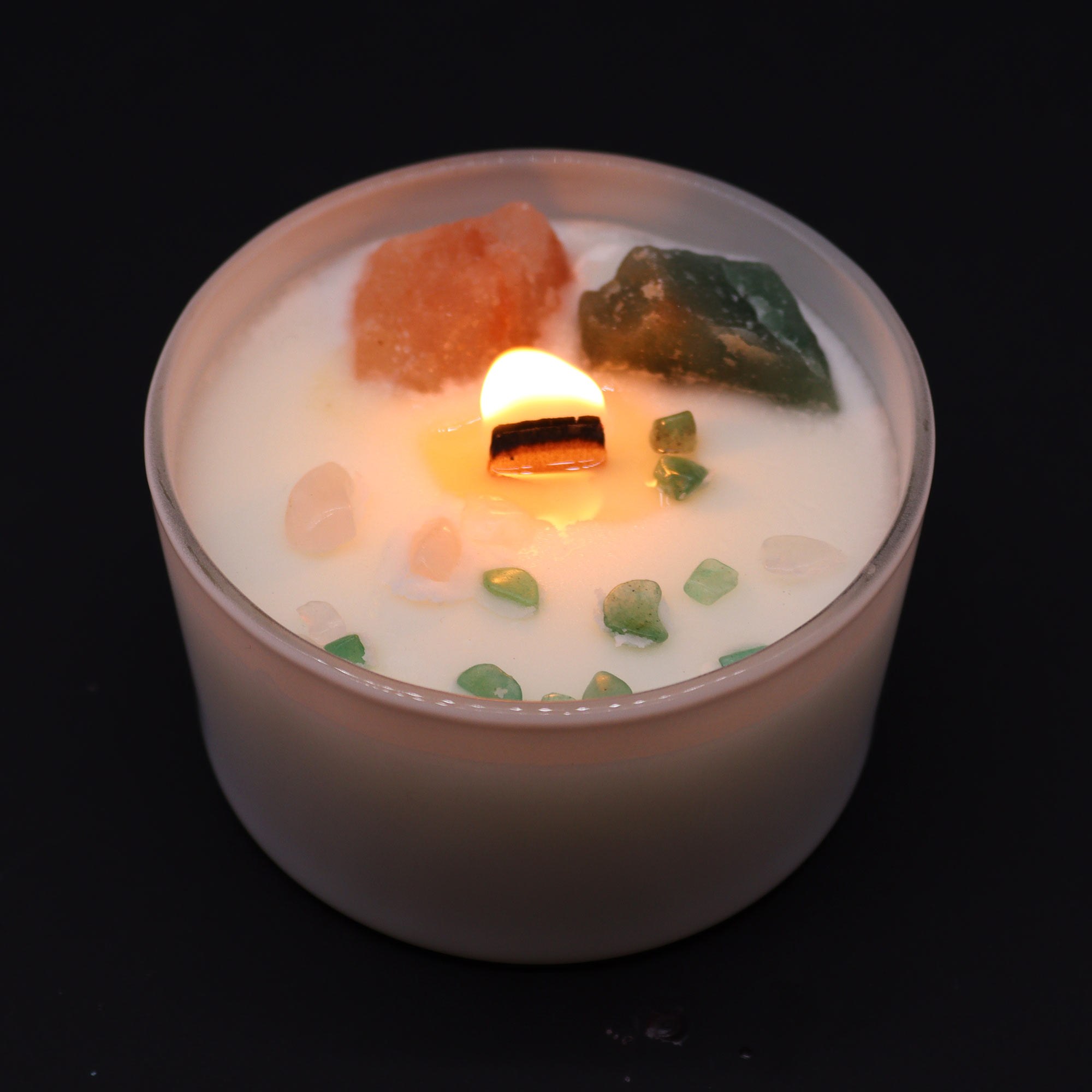 Vela con cristales de los chakras – Chakra corazón - Imagen 2