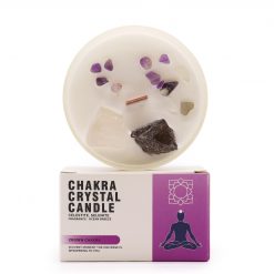 Vela con cristales de los chakras – Chakra corona