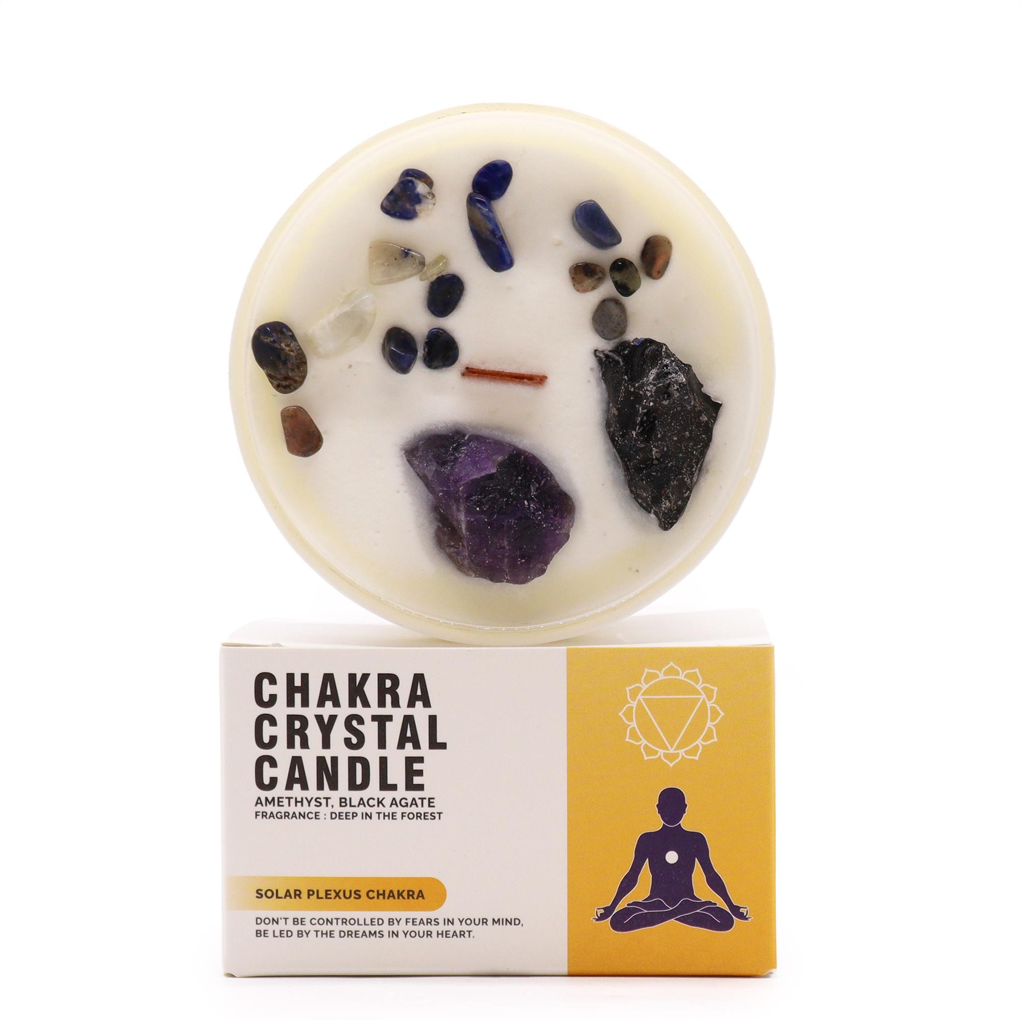 Vela con cristales de los chakras – Chakra del plexo solar