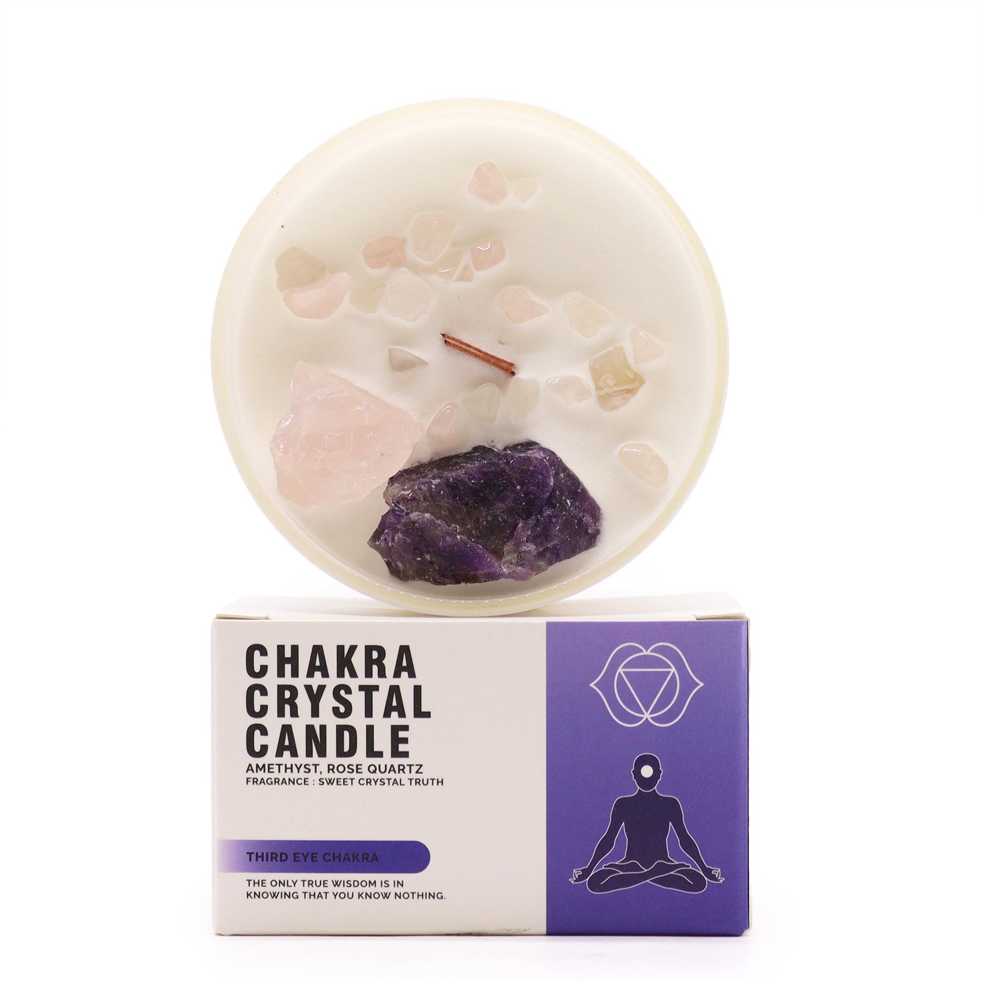 Vela con cristales de los chakras – Chakra del tercer ojo