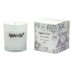 Vela de soja Agnes + Cat en vaso – Tea and Roses