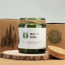 Vela de soja Greenman con mecha de madera – Luna del lobo - Imagen 3