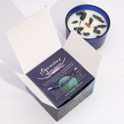 Alternative view of Vela del zodiaco con pulsera de piedras – Acuario