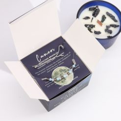 Alternative view of Vela del zodiaco con pulsera de piedras – Cáncer