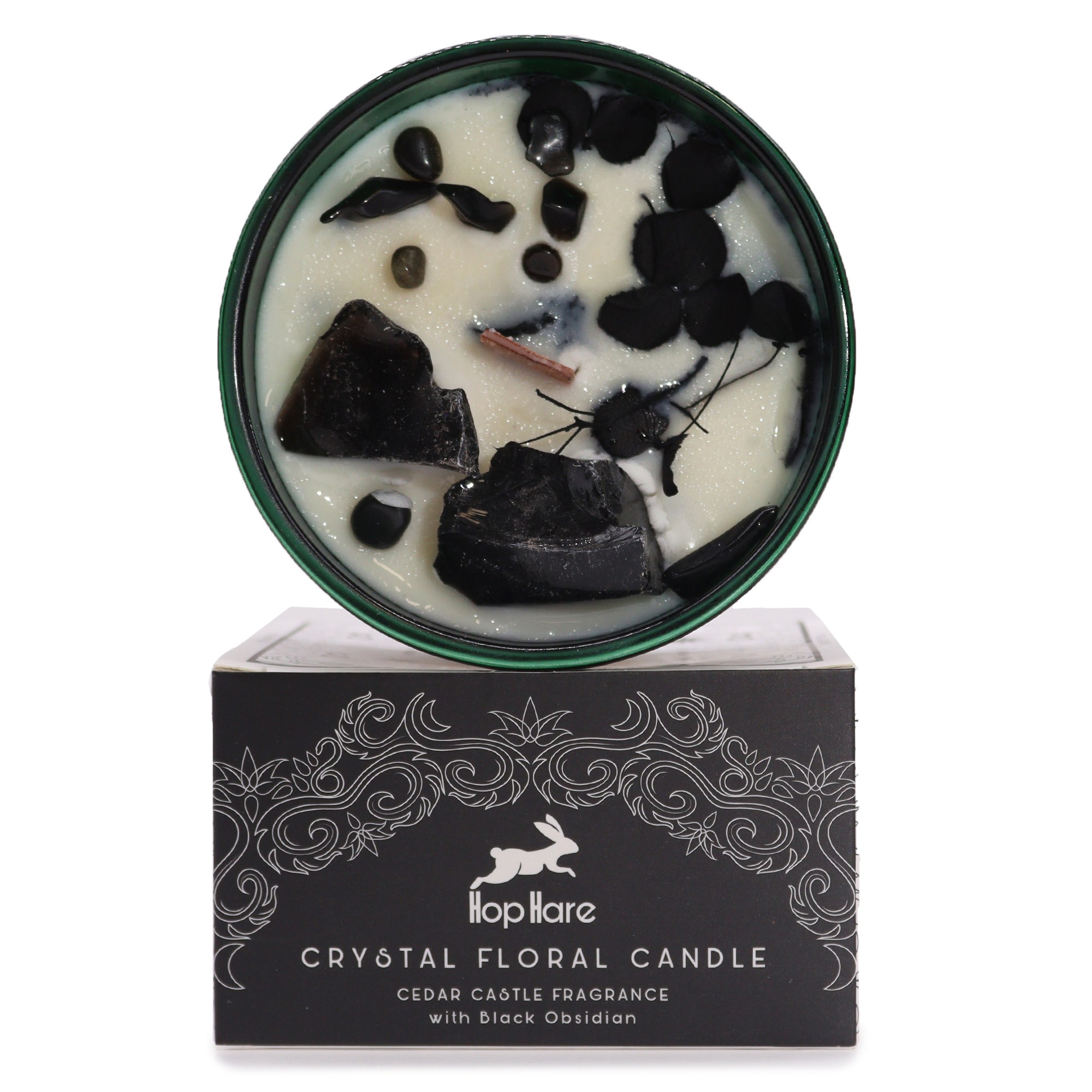 Vela Flor Mágica con cristales – El Caballero de Espadas