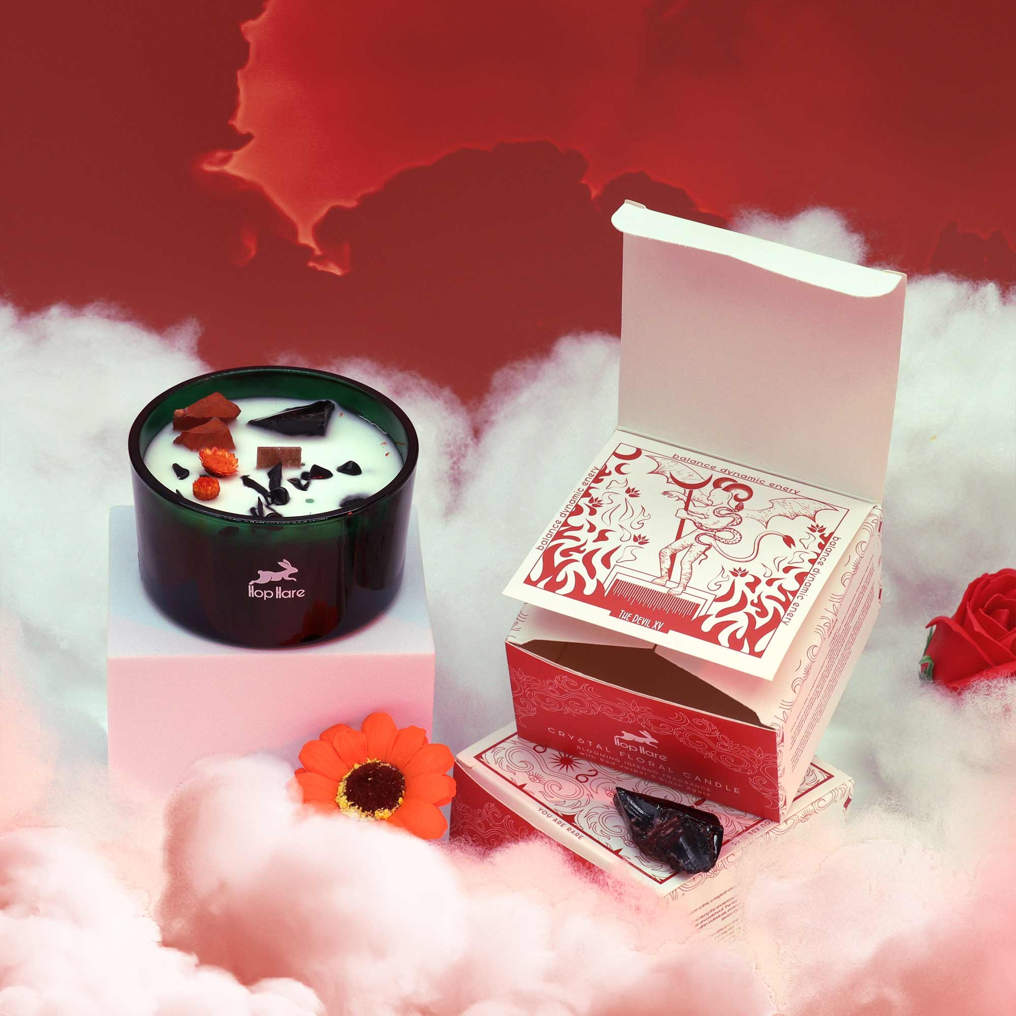 Vela Flor Mágica con cristales – El Diablo - Imagen 3