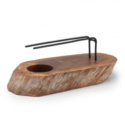 Calentador de Palo Santo y atado de hierbas de madera de suar Blanco envejecido
