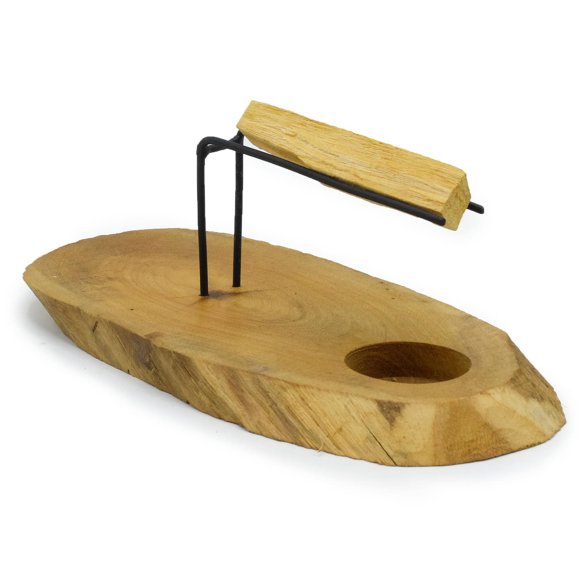 Calentador de Palo Santo de madera de suar Natural con palo santo