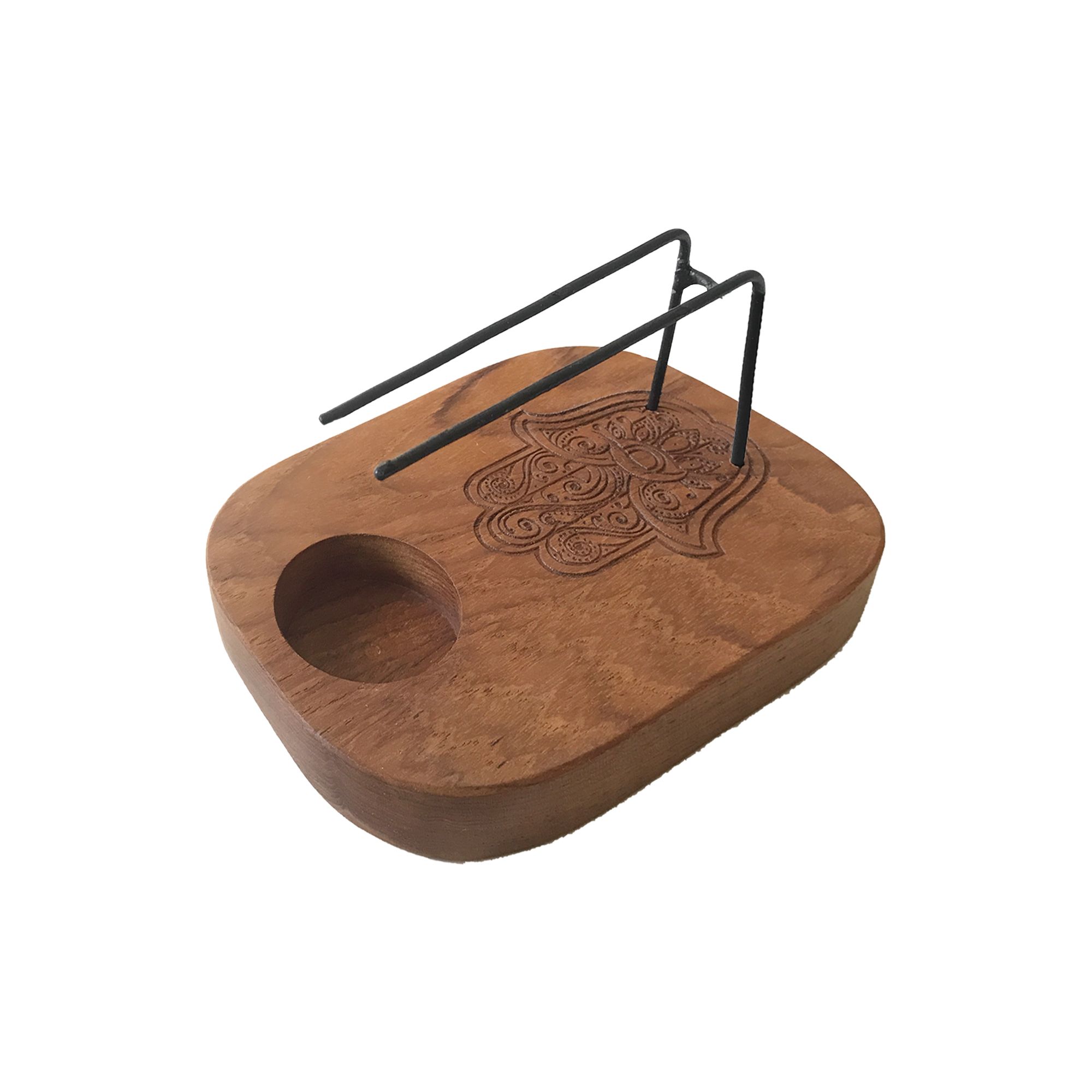 Calentador de Palo Santo de teca Hamsa