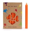 Set de 21 velas de mesa rústicas – Naranja