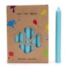 Set de 21 velas de mesa rústicas – Aguamarina
