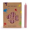 Set de 21 velas de mesa rústicas – Rosa