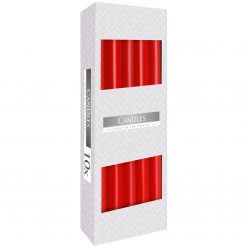 Velas cónicas · Pack de 10 · Rojo