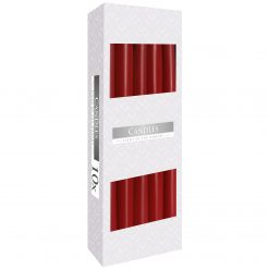 Velas cónicas · Pack de 10 · Burdeos