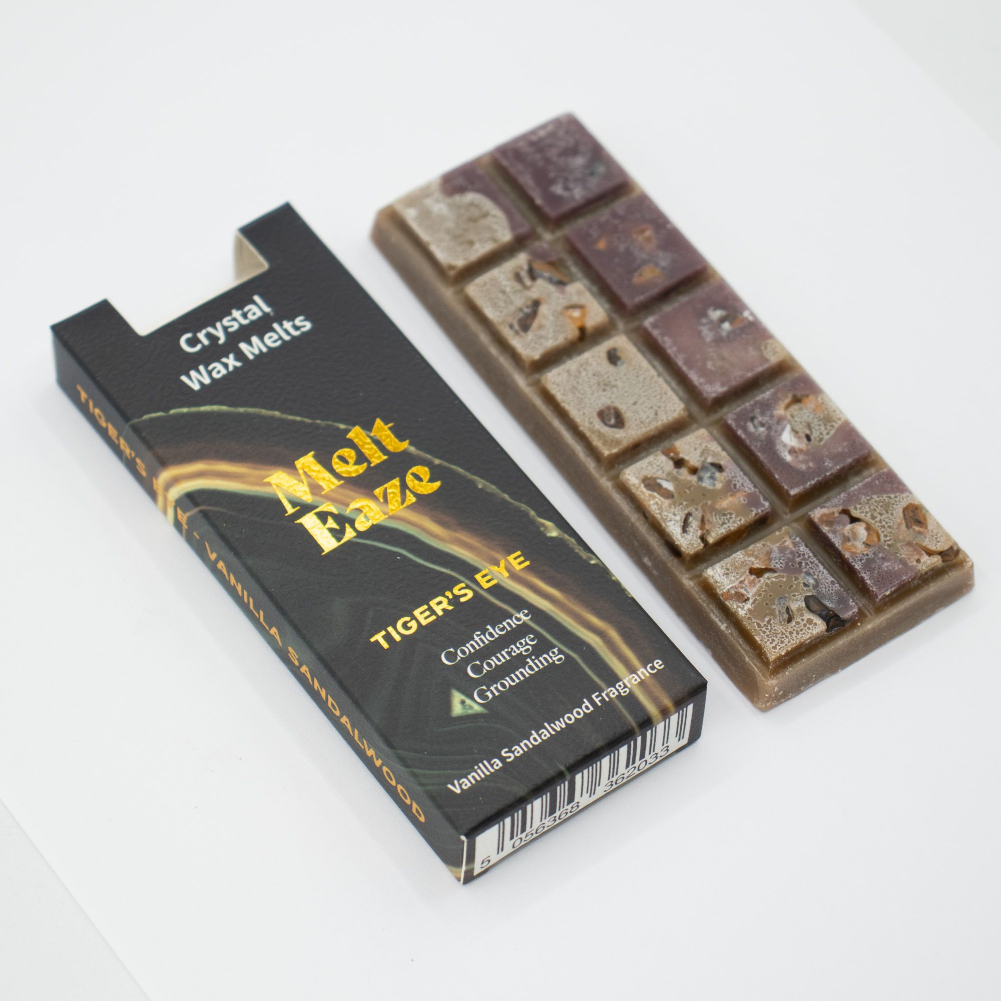 Wax Melts Vainilla y Sándalo con Ojo de Tigre · 50 g